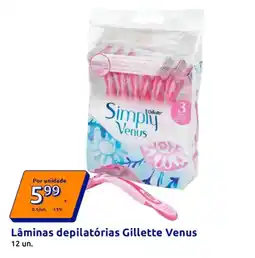 Action Lâminas depilatórias Gillette Venus 12 un. promoção