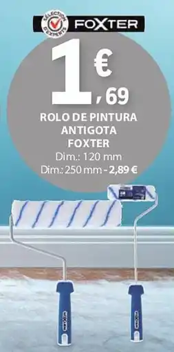 E.Leclerc Rolo de pintura antigota foxter promoção