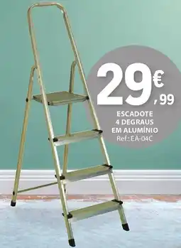 E.Leclerc Escadote 4 degraus em alumínio promoção