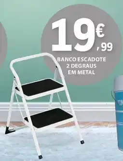 E.Leclerc Banco escadote 2 degraus em metal promoção