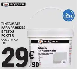 E.Leclerc Tinta mate para paredes e tetos foxter promoção