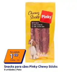 Action Snacks para cães Pinky Chewy Sticks promoção