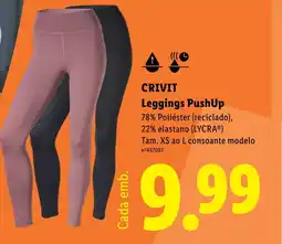 Lidl CRIVIT Leggings PushUp promoção