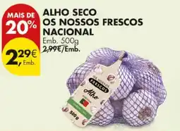 Pingo Doce Alho seco os nossos frescos nacional promoção