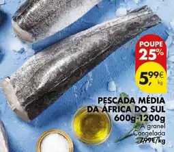 Pingo Doce Pescada média da áfrica do sul 600g-1200g a granel congelada promoção