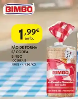 Spar Pão de forma s/ côdea bimbo promoção