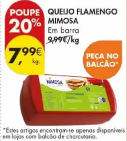 Pingo Doce Queijo flamengo mimosa promoção