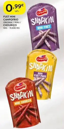 Spar Fuet mini campofrio original/peru/ chouriço promoção