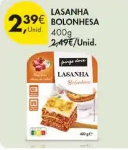 Pingo Doce Lasanha bolonhesa promoção