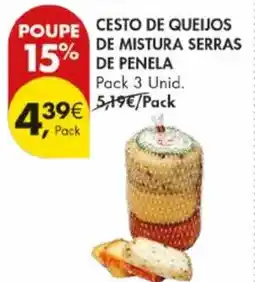 Pingo Doce Cesto de queijos de mistura serras de penela promoção