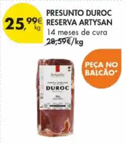 Pingo Doce Presunto duroc reserva artysan promoção
