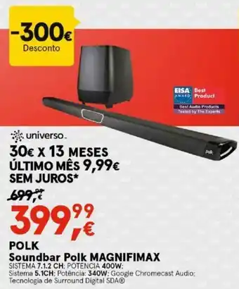 Worten Polk Soundbar Magnifi Max promoção