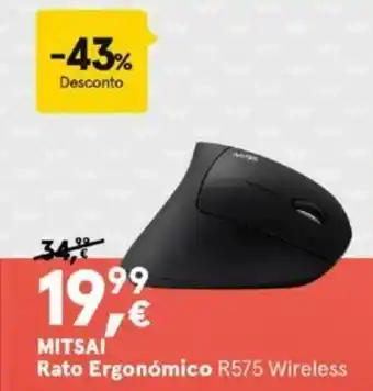 Worten Mitsai Rato Ergonómico R575 Wireless promoção