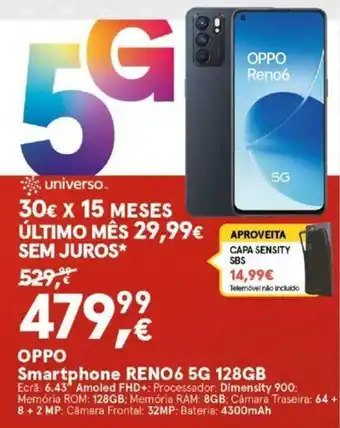 Worten Oppo Reno6 5G 128GB promoção