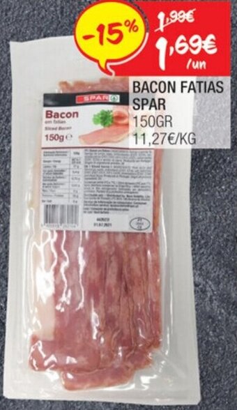 Spar Bacon Fatias Spar 150g promoção