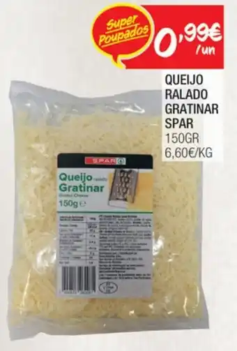 Spar Queijo Ralado Gratinar Spar 150g promoção