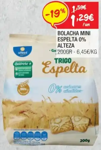 Spar Bolacha Mini Espelta 0% Alteza 200g promoção