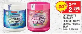 Spar Detergente Roupa Pó Oxigénio Activo Branco/Cores Spar 1kg promoção