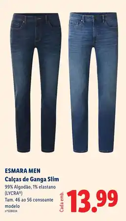Lidl ESMARA MEN Calças de Ganga Slim promoção