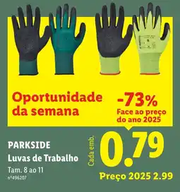 Lidl PARKSIDE Luvas de Trabalho promoção