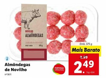 Lidl Almôndegas de Novilho 375g promoção
