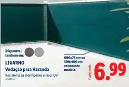 Lidl LIVARNO Vedação para Varanda promoção