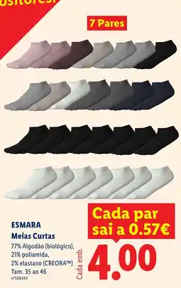 Lidl ESMARA Meias Curtas promoção