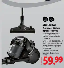 Lidl SILVERCREST Aspirador Ciclone sem Saco 850 W promoção