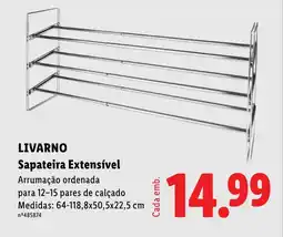 Lidl LIVARNO Sapateira Extensível promoção