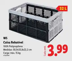Lidl W5 Caixa Rebatível promoção