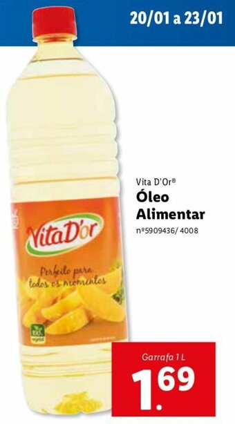 Lidl Vita D'Or Óleo Alimentar 1L promoção
