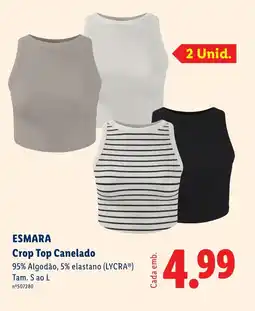 Lidl ESMARA Crop Top Canelado promoção