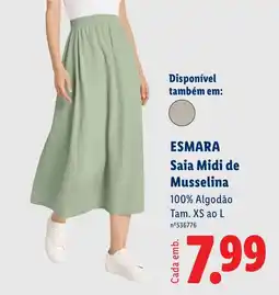 Lidl ESMARA Saia Midi de Musselina promoção