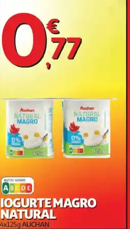 Auchan Iogurte magro natural promoção