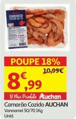 Auchan Camarão Cozido AUCHAN Vannamei 50/70 promoção