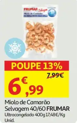 Auchan Miolo de Camarão Selvagem 40/60 FRUMAR Ultracongelado promoção