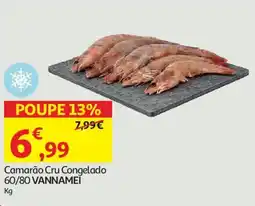 Auchan Camarão Cru Congelado 60/80 VANNAMEI promoção