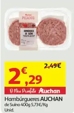 Auchan Hambúrgueres AUCHAN de Suíno promoção