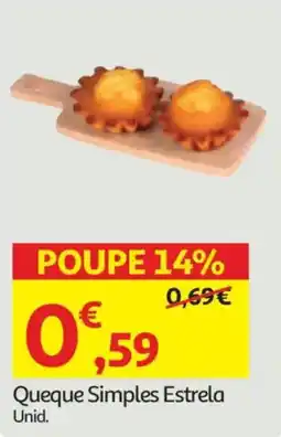 Auchan Queque Simples Estrela promoção