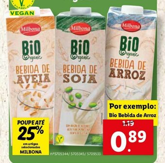 Milbona Bio Bebida de Arroz