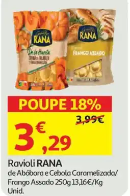 Auchan Ravioli RANA de Abóbora e Cebola Caramelizada/ Frango Assado promoção