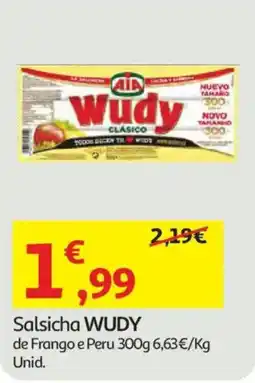 Auchan Salsicha WUDY de Frango e Peru promoção