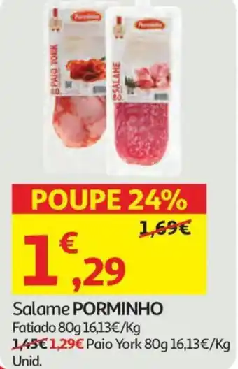 Auchan Salame PORMINHO promoção