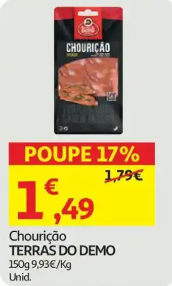 Auchan Chourição TERRAS DO DEMO promoção