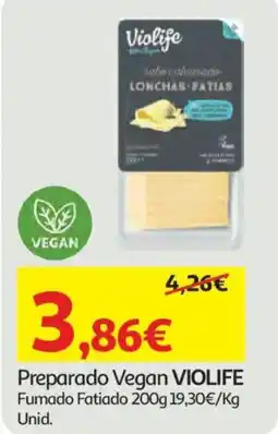 Auchan Preparado Vegan VIOLIFE Fumado Fatiado promoção