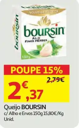 Auchan Queijo BOURSIN c/ Alho e Ervas promoção