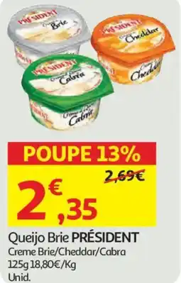Auchan Queijo Brie PRÉSIDENT promoção