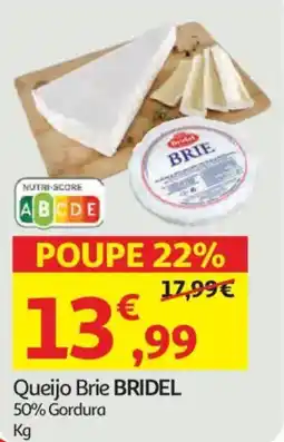 Auchan Queijo Brie BRIDEL 50% Gordura promoção