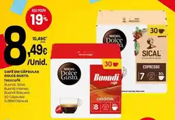Intermarché Café em cápsulas dolce gusto Nescafé promoção