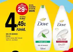 Intermarché Gel de banho dove promoção